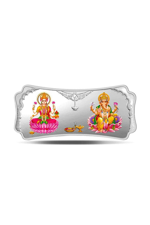 999 MMTC Lakshmi Ganesha Pure Silver Bar (Design 2)