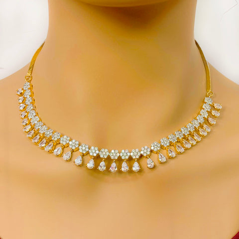 American Diamond and Semi-Precious Designer Necklace Set