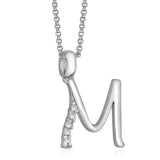  "M" 925 Sterling Silver Pendant 