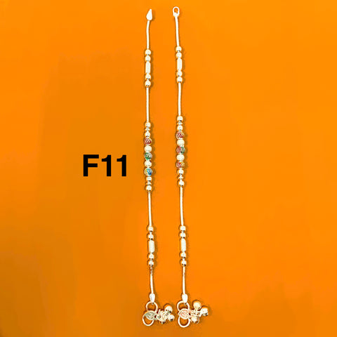Silver Anklet (F11 Design) - 8 inches - PAAIE