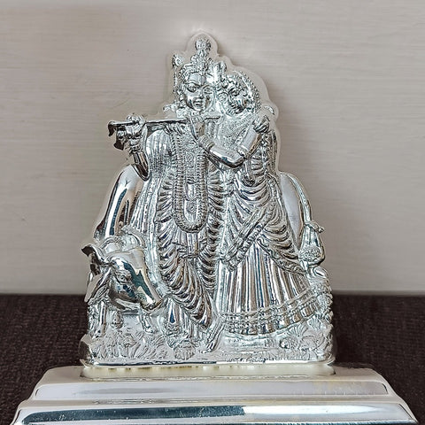 925 Pure Silver Radha Krishna Idol For House Warming (D17)