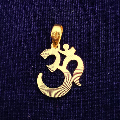 22 KT Gold Unisex Devinely Blessed Om Pendant (D14) - PAAIE