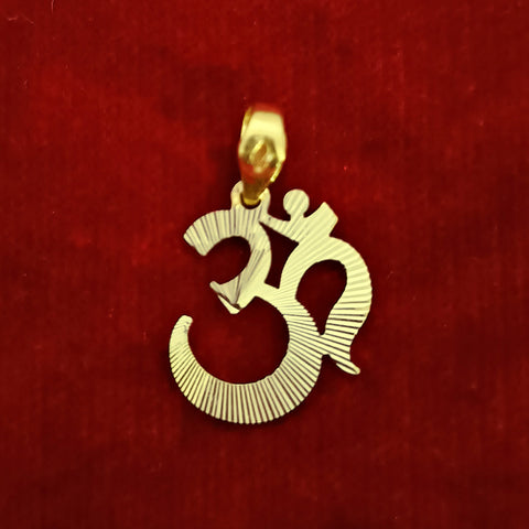 22 KT Gold Unisex Devinely Blessed Om Pendant (D14) - PAAIE