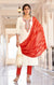 Cream Viscose Readymade Pant Style Suit with Dupatta (D995)