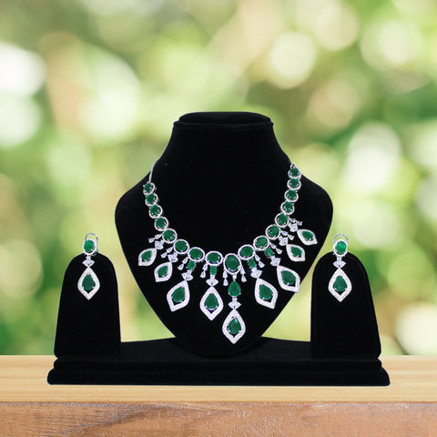 American Diamond Necklace Set with Earring (E13)