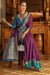Purple & Blue Color Party Wear Banarasi Silk Saree (D709)