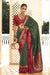 Mehandi Green & Red Color Party Wear Banarasi Silk Saree (D712)