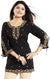 Black Faux Crepe Kurti