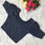 Navy Blue Color Stretchable Shimmer Readymade Blouse for Women in Lycra (D1621)