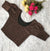 Brown Color Stretchable Shimmer Readymade Blouse for Women in Lycra (D1622)