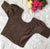Brown Color Stretchable Shimmer Readymade Blouse for Women in Lycra (D1622)