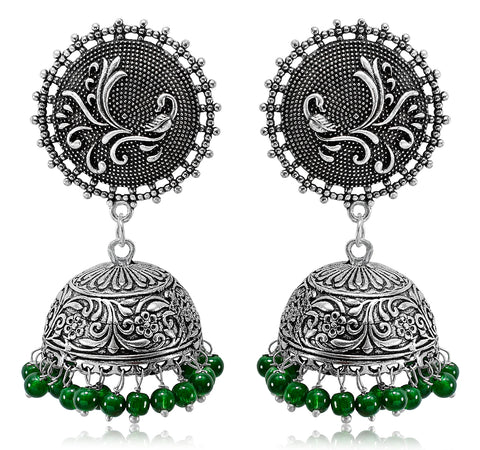 Round Oxidized Designer Jhumki