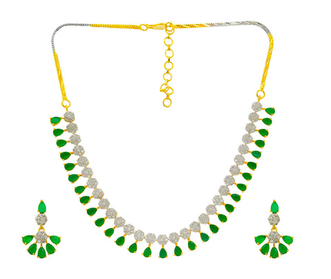 American Diamond and Semi-Precious Designer Necklace Set