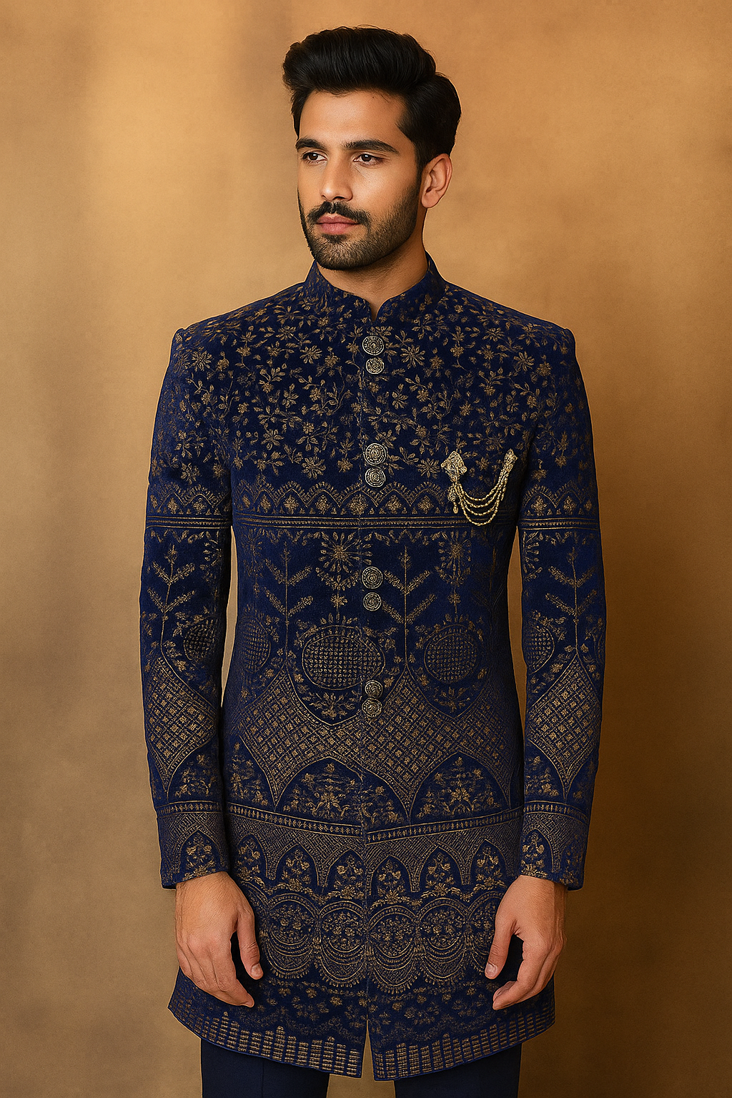 Gorgeous Wedding Collection Royal Blue IndoWestern