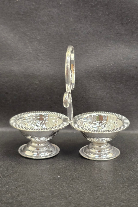 925 Pure Silver Kumkum Box Designer Piece for Pooja (Design 97)
