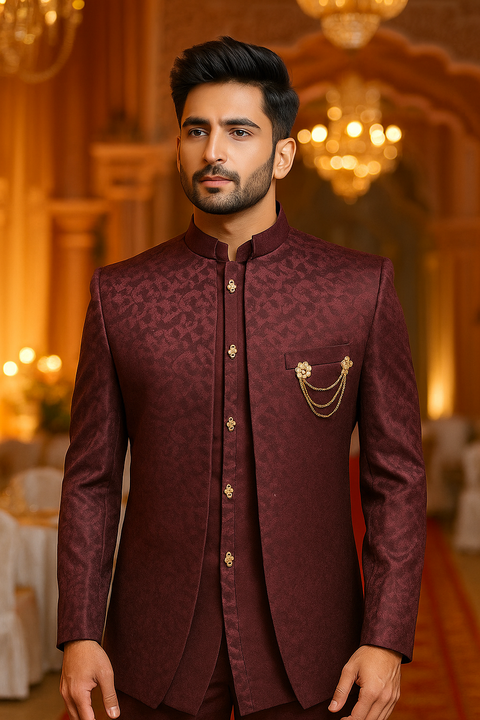 Majesty Velvet Indo Western For Wedding And Reception (D223)