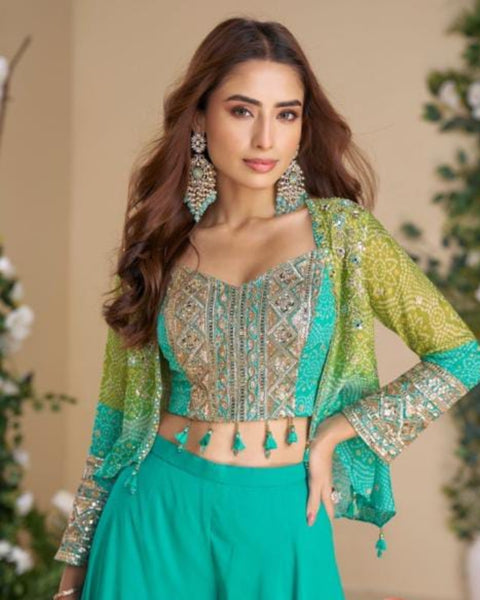Jacket Style Palazzo Set 
