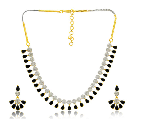 American Diamond and Semi-Precious Designer Necklace Set