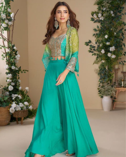Jacket Style Palazzo Set