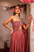 Rizutte One Piece Dress In Redwood Color For Party Wear (D65)