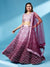 Lavender Shaded Net Zigzag Embroidered Lehenga For Party Wear (D342)