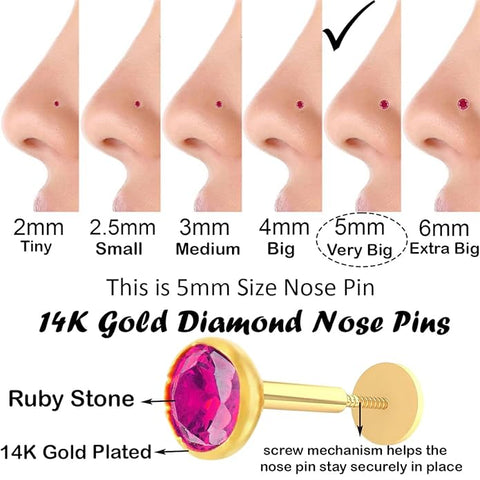 22 KT Pure Gold Designer Nose Pin by Paaie (D31)