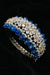 American Diamond & Semi-Precious Blue Color Stone Openable Bracelet (D161)
