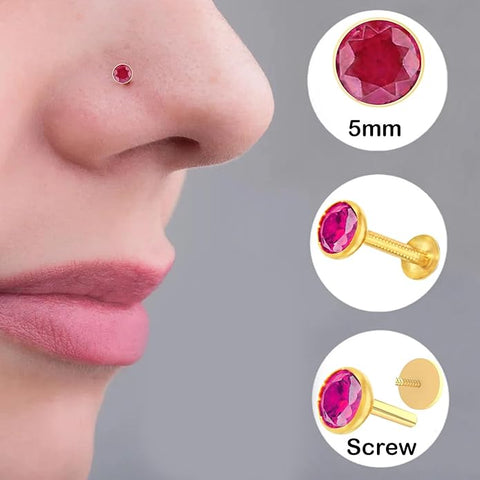 22 KT Pure Gold Designer Nose Pin by Paaie (D31)