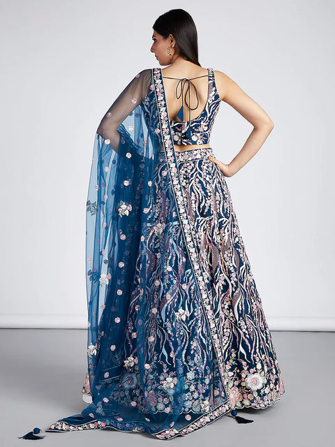 Navy Blue Lehenga