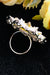 Silver Plated Yellow Color Stone American Diamond Floral Ring (D227)