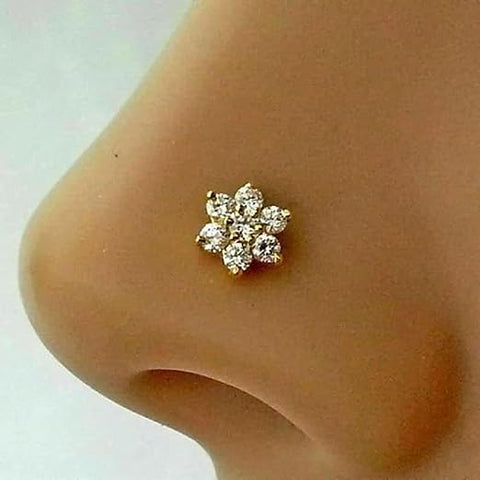 22 KT Pure Gold Designer Nose Pin by Paaie (D30)