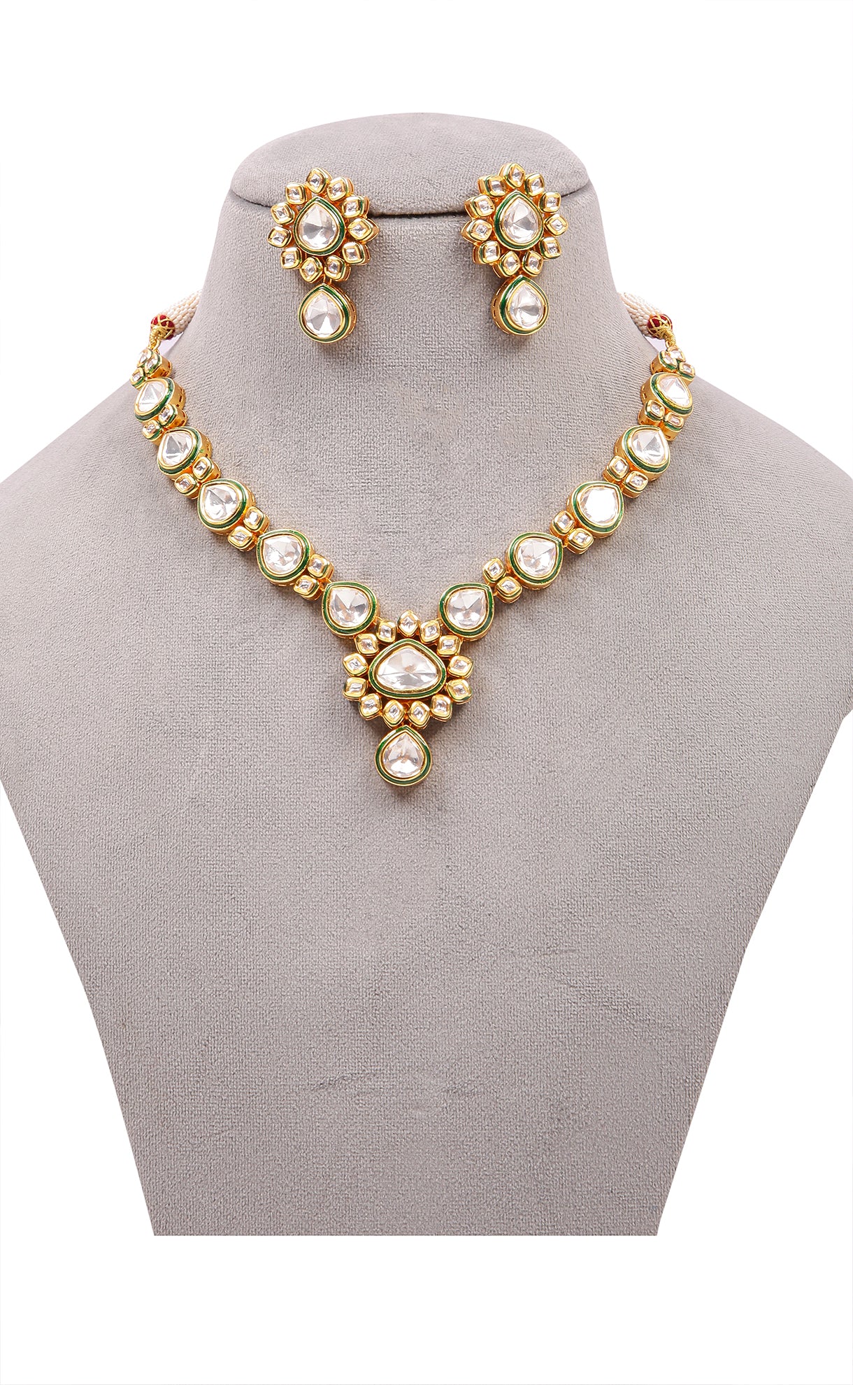 Royal Gold-Plated Kundan Necklace & Earrings – Perfect for Weddings