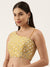 Mustard Hand Work One Shoulder Readymade Blouse For Wedding & Party Wear (Design 1630)