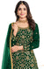 Designer Green Color Embroidery & Mirror Work Readymade Salwar Suit in Silk (D925)