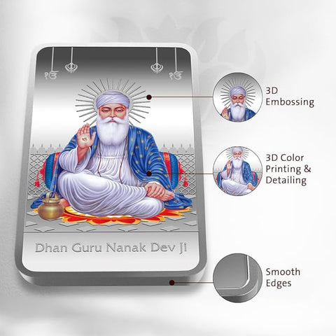 999 MMTC Guru nanak Devji Silver Coin Pure Silver Coin (Design 57)