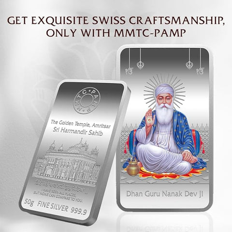 999 MMTC Guru nanak Devji Silver Coin Pure Silver Coin (Design 57)