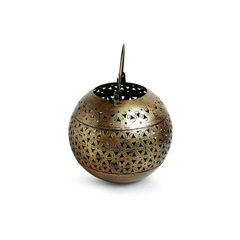 Antique Big Handi Tea-Light Holder, Metal Tealight Candle Holders for Decor & Showcase Items (Design 177)