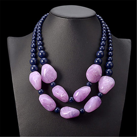Double Layer Women Beads Necklace
