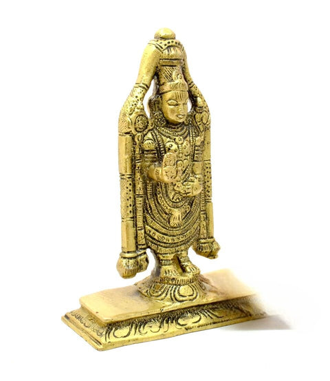 Lord Balaji Brass Statue with Elegant Finish and Attractive Design | 6 Inches(Design 125)