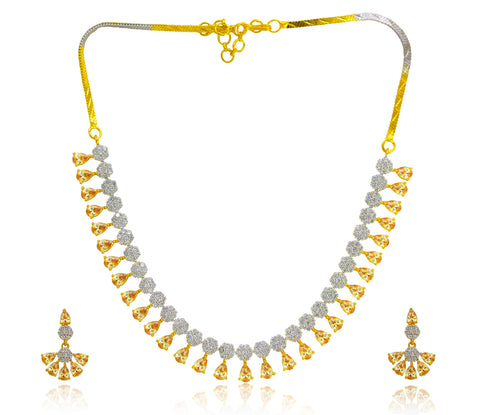 American Diamond and Semi-Precious Designer Necklace Set