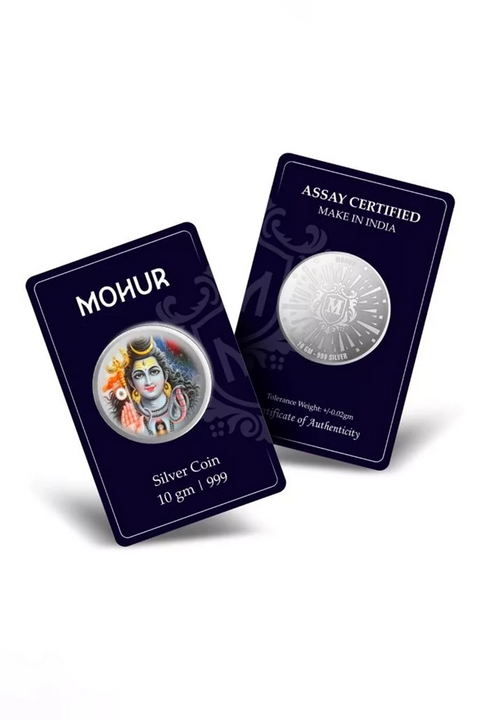 999 Pure Silver Shiv Ji Coins (Design 28)