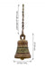 Ethnic Indian Gods on Brass Multicolored Hanging Bell (Design 118)