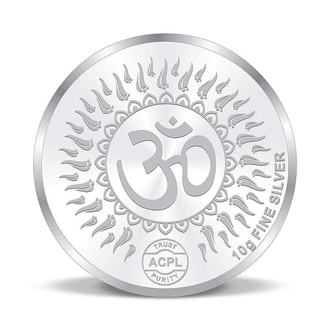 999 Pure Silver Diya Spreading Light & Prosperity 10 Grams Coin