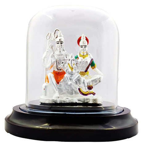 999 Pure Silver Shiva Parvati Idol
