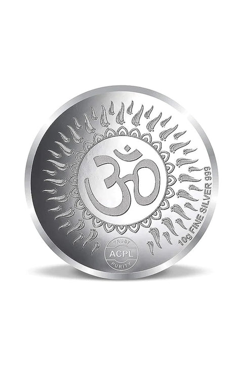 999 Pure Silver Goddess Durga 10 Grams Coin