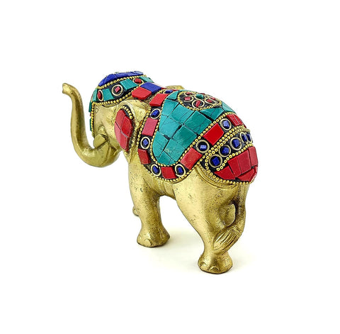 Handcrafted Brass Elephant Decor Showpiece | 5 Inches(Design 129)