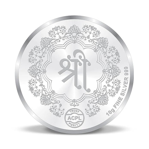 999 Pure Silver Goddess Lakshmi 10 Grams Coin