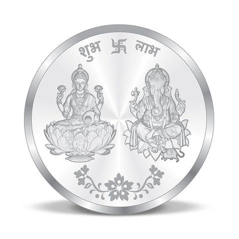 999 Pure Silver Lakshmi Ganesh Coin for Diwali & Pooja – 2.5g (Design 69)