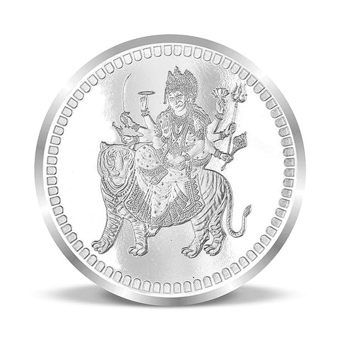 999 Pure Silver Goddess Durga 10 Grams Coin