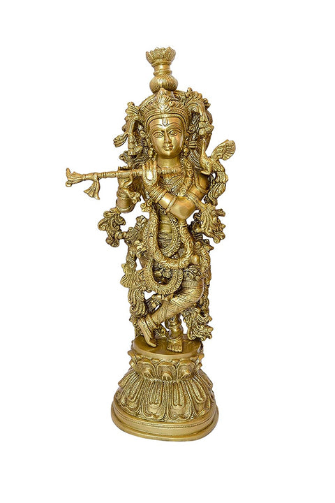 Brass Radha Krishna Statue Pair| 20 Inches(Design 113)